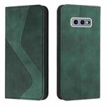 For Samsung Galaxy S10e Skin Feel Magnetic S-type Solid Color Horizontal Flip Leather Case with Holder & Card Slot & Wallet(Green)