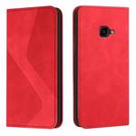 For Samsung Galaxy Xcover 4s / 4 Skin Feel Magnetic S-type Solid Color Horizontal Flip Leather Case with Holder & Card Slot & Wallet(Red)