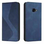 For Samsung Galaxy Xcover 4s / 4 Skin Feel Magnetic S-type Solid Color Horizontal Flip Leather Case with Holder & Card Slot & Wallet(Blue)