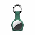 Cat Ear Anti-scratch Shockproof Silicone Protective Cover Case with Keychain Hook Loop For AirTag(Green)