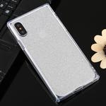 For iPhone XS Max Glitter Powder TPU Protective Case(Silver)