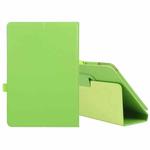 For Amazon Fire HD 10 2021 Litchi Texture Solid Color Horizontal Flip Leather Case with Holder & Pen Slot(Green)