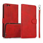 Calf Texture 2 in 1 Detachable Magnetic Back Cover Horizontal Flip Leather Case with Holder & Card Slots & Wallet & Photo Frame For iPhone 6s / 6(Red)