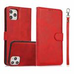 For iPhone 11 Pro Calf Texture 2 in 1 Detachable Magnetic Back Cover Horizontal Flip Leather Case with Holder & Card Slots & Wallet & Photo Frame (Red)