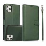 For iPhone 11 Pro Calf Texture 2 in 1 Detachable Magnetic Back Cover Horizontal Flip Leather Case with Holder & Card Slots & Wallet & Photo Frame  (Green)