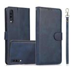 For Samsung Galaxy A70 Calf Texture 2 in 1 Detachable Magnetic Back Cover Horizontal Flip Leather Case with Holder & Card Slots & Wallet & Photo Frame(Blue)