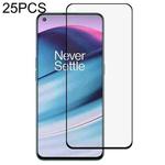 For OnePlus Nord CE 5G 25 PCS Full Glue Full Screen Tempered Glass Film