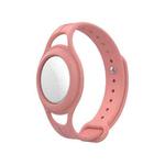 Mutural Silicone Protective Case Watchband for AirTag(Neon Orange)