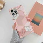 Electroplating Soft TPU Straight-Edge Protective Case For iPhone 11 Pro(Pink Lattice)