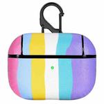 Rainbow Skin Sticking Earphone Protective Case with Hook For AirPods Pro(Green White Yellow Blue Pink)
