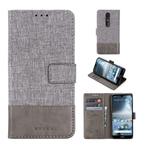 For Nokia 4.2 MUXMA MX102 Horizontal Flip Canvas Leather Case with Stand & Card Slot & Wallet Function(Grey)
