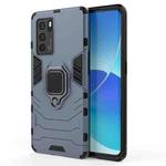 For OPPO Reno6 Pro 5G Shockproof PC + TPU Protective Case with Magnetic Ring Holder(Navy Blue)