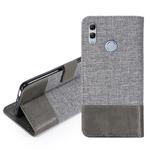 For Huawei Honor 10 Lite MUXMA MX102 Horizontal Flip Canvas Leather Case with Stand & Card Slot & Wallet Function(Grey)