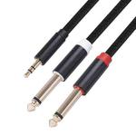 3683 3.5mm Male to Dual 6.35mm Male Audio Cable, Cable Length:3m(Black)