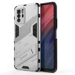 For Xiaomi Redmi Note 10 Pro 5G Punk Armor 2 in 1 PC + TPU Shockproof Case with Invisible Holder(White)