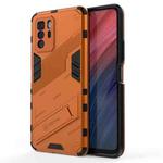 For Xiaomi Redmi Note 10 Pro 5G Punk Armor 2 in 1 PC + TPU Shockproof Case with Invisible Holder(Orange)