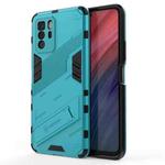 For Xiaomi Redmi Note 10 Pro 5G Punk Armor 2 in 1 PC + TPU Shockproof Case with Invisible Holder(Blue)