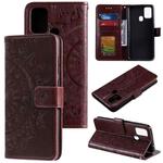 For Motorola Moto G10 / G30 Totem Flower Embossed Horizontal Flip TPU + PU Leather Case with Holder & Card Slots & Wallet(Brown)