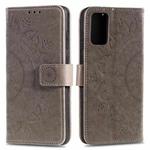 For Samsung Galaxy A82 5G Totem Flower Embossed Horizontal Flip TPU + PU Leather Case with Holder & Card Slots & Wallet(Grey)