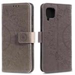 For Samsung Galaxy A22 4G Totem Flower Embossed Horizontal Flip TPU + PU Leather Case with Holder & Card Slots & Wallet(Grey)