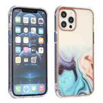 For iPhone 12 / 12 Pro Star Sea Marble Pattern TPU Protective Case(Swirl Blue)