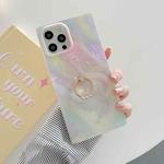 Marble Pattern Soft TPU Straight-Edge Protective Case with Ring Holder For iPhone 11 Pro Max(Colorful)
