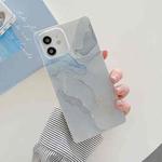 Marble Pattern Soft TPU Straight-Edge Protective Case For iPhone 11 Pro(Blue)