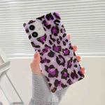 Shell Leopard Pattern Soft TPU Straight-Edge Protective Case For iPhone 12 / 12 Pro(Purple)