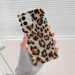 Shell Leopard Pattern Soft TPU Straight-Edge Protective Case For iPhone 12 / 12 Pro(Brown)