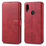 For Xiaomi Redmi 7 AZNS Calf Texture Magnetic Horizontal Flip PU Leather Case with Holder & Card Slots & Photo Frame(Red)