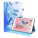 Animal Pattern Horizontal Flip Leather Case with Holder & Card Slots & Photo Frame & Sleep / Wake-up Function For iPad 9.7 2018 / 2017(Blue Butterfly)