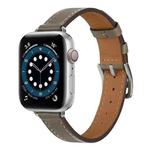 A Style Leather Watch Band Watch Band For Apple Watch Ultra 49mm / Series 8&7 45mm / SE 2&6&SE&5&4 44mm / 3&2&1 42mm(Grey)