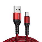 JOYROOM N10 3 in 1 King Kong Series 3A USB to USB-C / Type-C Aluminum Alloy Data Cable, Length: 0.25m+1.2m+2m(Red)