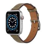 B Style Leather Watch Band Watch Band For Apple Watch Ultra 49mm / Series 8&7 45mm / SE 2&6&SE&5&4 44mm / 3&2&1 42mm(Grey)