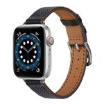 B Style Leather Watch Band Watch Band For Apple Watch Series 8&7 41mm / SE 2&6&SE&5&4 40mm / 3&2&1 38mm(Black)