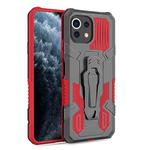 For Xiaomi Mi 11 Lite Armor Warrior Shockproof PC + TPU Protective Case(Red)