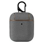 Business Cloth Earphone Protective Case with Hook For AirPods 1 / 2(Grey)