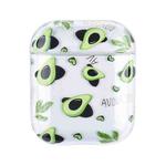 Bronzing Fruit Pattern PC Earphone Hard Protective Case For AirPods 1 / 2(F01)
