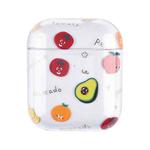 Bronzing Fruit Pattern PC Earphone Hard Protective Case For AirPods 1 / 2(F02)