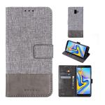 For Galaxy J6 Plus MUXMA MX102 Horizontal Flip Canvas Leather Case with Stand & Card Slot & Wallet Function(Grey)