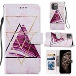 Painted Pattern Horizontal Flip Leather Case with Holder & Card Slots & Photo Frame For iPhone 11 Pro Max(Three-color Marble)