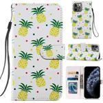 Painted Pattern Horizontal Flip Leather Case with Holder & Card Slots & Photo Frame For iPhone 11 Pro(Pineapple)