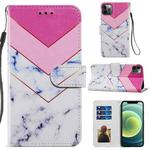 For iPhone 12 Pro Max Painted Pattern Horizontal Flip Leather Case with Holder & Card Slots & Photo Frame(Smoke Marble)