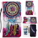 For iPhone XR Painted Pattern Horizontal Flip Leather Case with Holder & Card Slots & Photo Frame(Dreamcatcher)