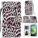 For iPhone 12 mini Painted Pattern Horizontal Flip Leather Case with Holder & Card Slots & Photo Frame (Leopard)