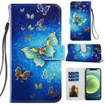 For iPhone 12 mini Painted Pattern Horizontal Flip Leather Case with Holder & Card Slots & Photo Frame (Phnom Penh Butterfly)