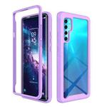 For TCL 20 Pro 5G Starry Sky Solid Color Series Shockproof PC + TPU Case (Purple)