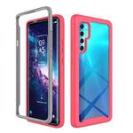 For TCL 20 Pro 5G Starry Sky Solid Color Series Shockproof PC + TPU Case (Rose Red)