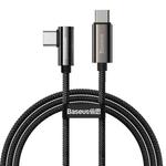 Baseus CATCS-01 Legend Series 100W USB-C / Type-C to USB-C / Type-C Elbow Fast Charging Data Cable, Cable Length: 1m(Black)