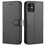For iPhone 11 AZNS Skin Feel Calf Texture Horizontal Flip Leather Case with Card Slots & Holder & Wallet (Black)
